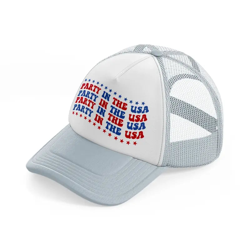 party in the usa-01-grey-trucker-hat