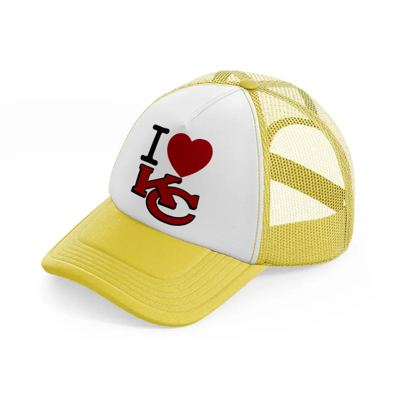 i love kc-yellow-trucker-hat