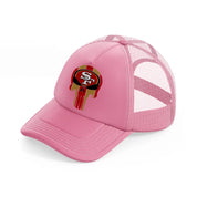 skull 49ers-pink-trucker-hat
