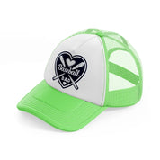 baseball dad blue-lime-green-trucker-hat