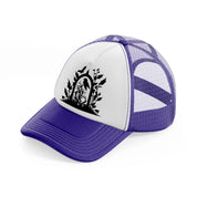 gothic bird purple trucker hat