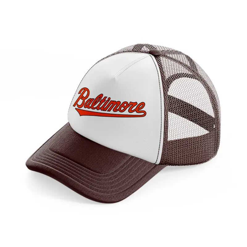 baltimore logo-brown-trucker-hat