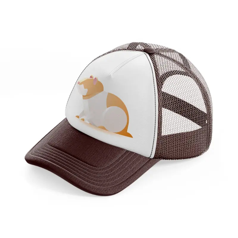 032 hamster brown trucker hat