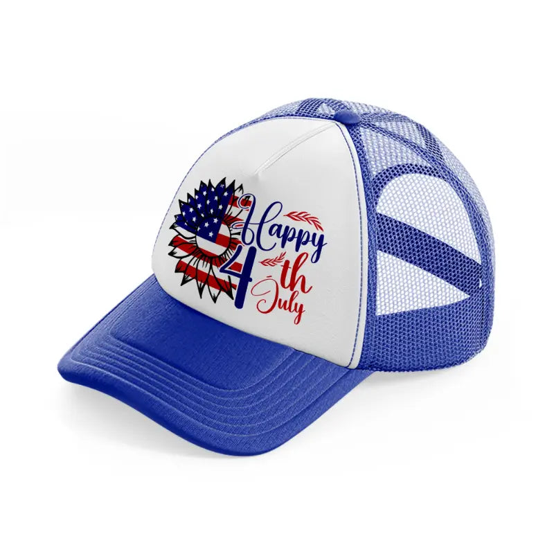 happy 4th july-01-blue-and-white-trucker-hat