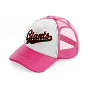 giants supporter-neon-pink-trucker-hat