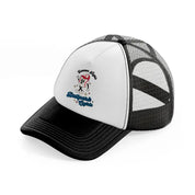 summer nights ballpark lights-black-and-white-trucker-hat