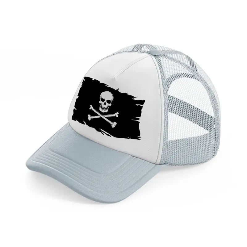 pirate flag-grey-trucker-hat