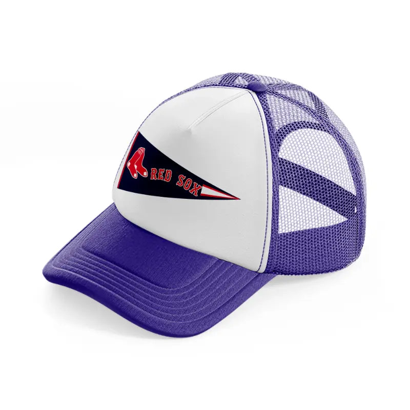 boston red sox flag-purple-trucker-hat