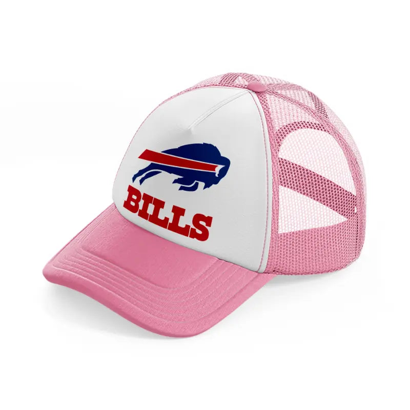 buffalo bills-pink-and-white-trucker-hat
