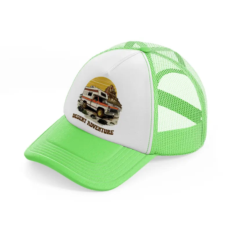 desert adventure-lime-green-trucker-hat