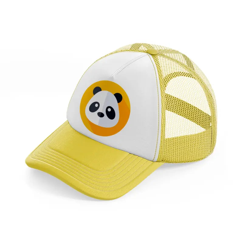 030 panda bear yellow trucker hat