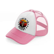 take me to desert pink and white trucker hat