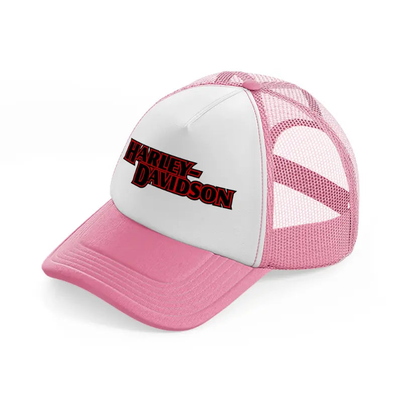 harley-davidson b&r-pink-and-white-trucker-hat