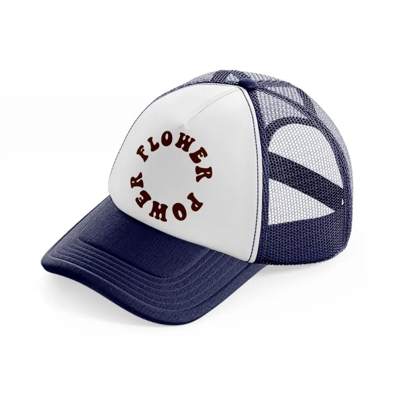 retro elements 112 navy blue and white trucker hat