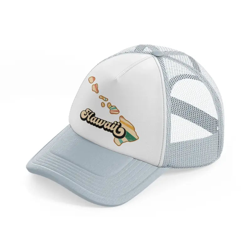 hawaii grey trucker hat