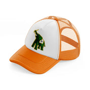 oakland athletics elephant-orange-trucker-hat