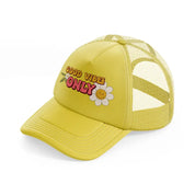 groovy quotes 14 gold trucker hat