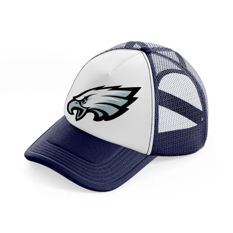 philadelphia eagles emblem-navy-blue-and-white-trucker-hat