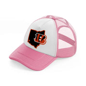 cincinnati supporter-pink-and-white-trucker-hat