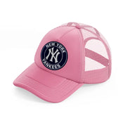 newyork yankees badge-pink-trucker-hat