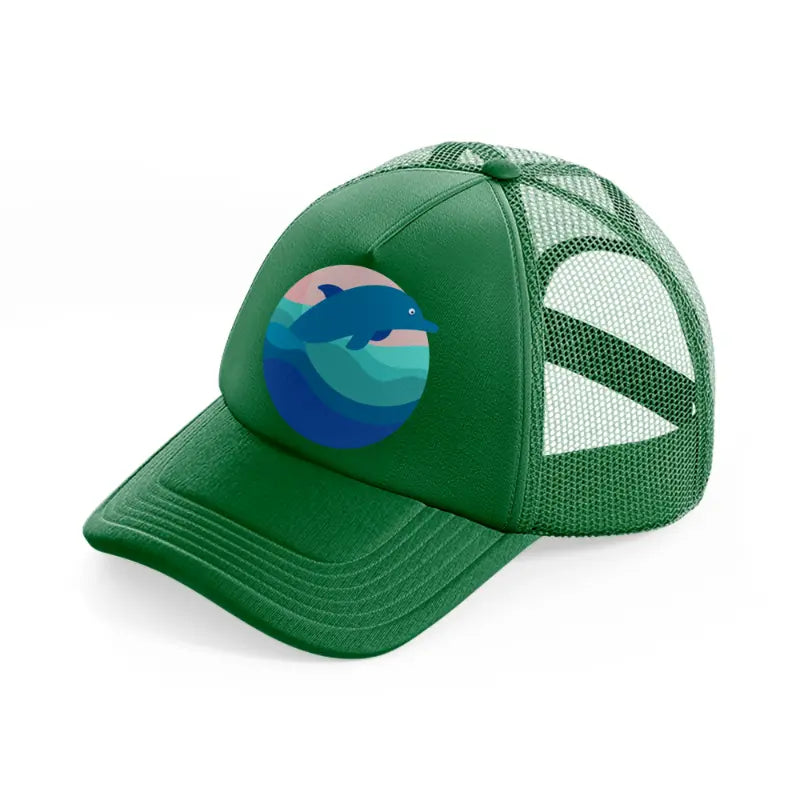 dolphin (1)-green-trucker-hat