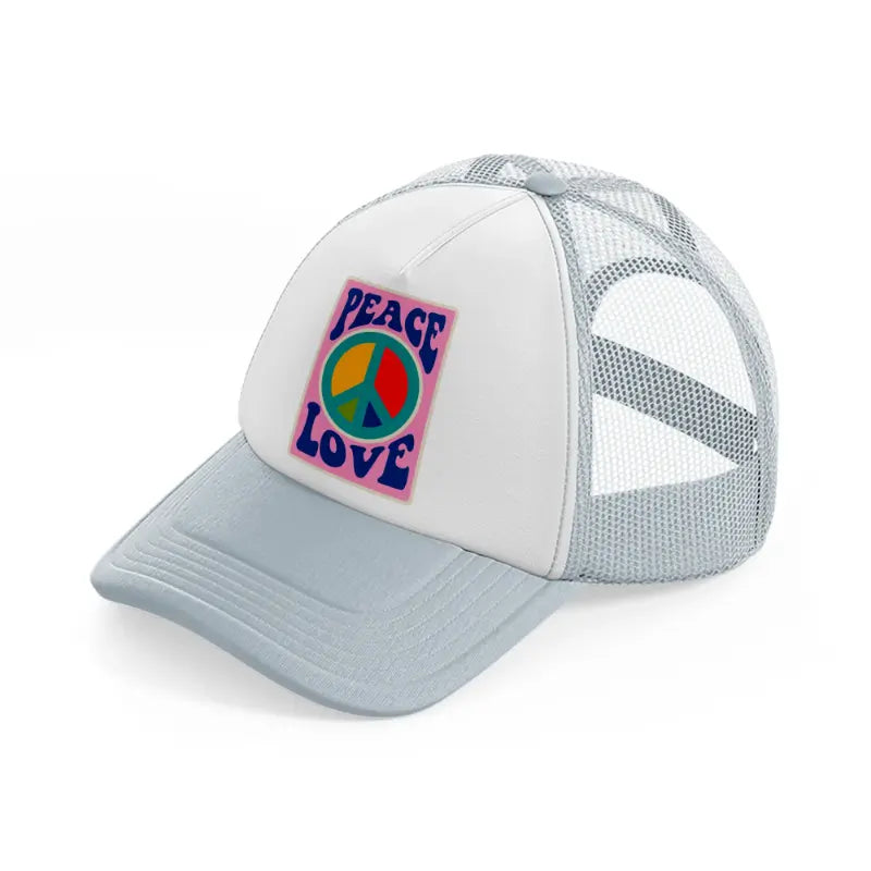 groovy love sentiments gs 02 grey trucker hat