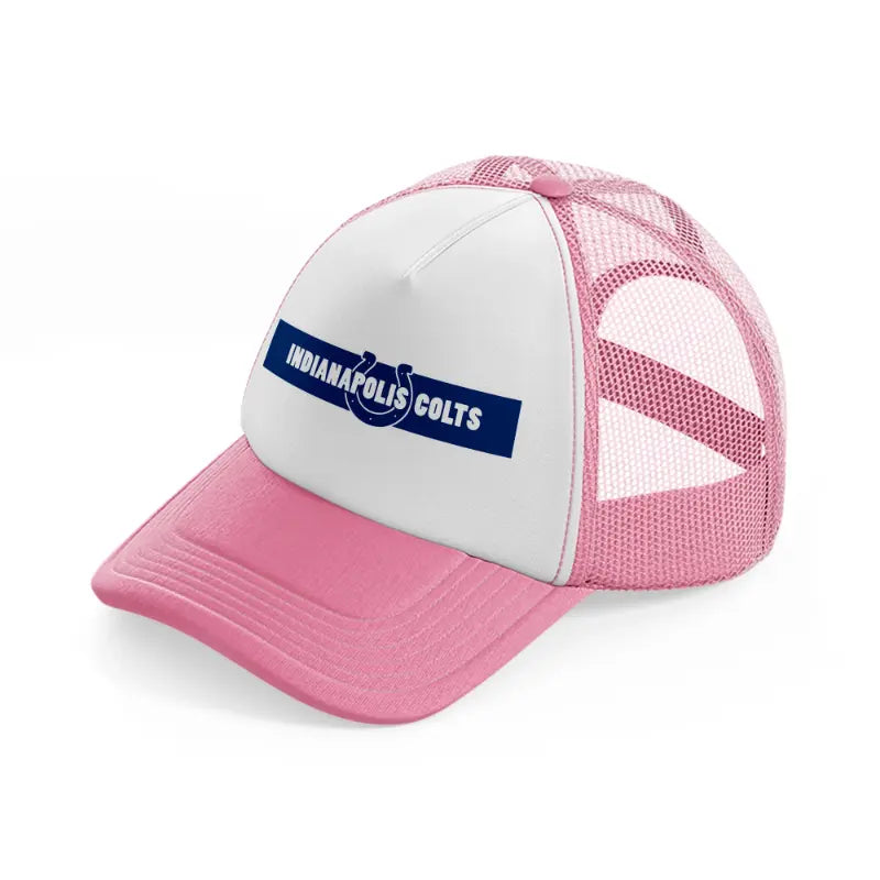 indianapolis colts wide-pink-and-white-trucker-hat