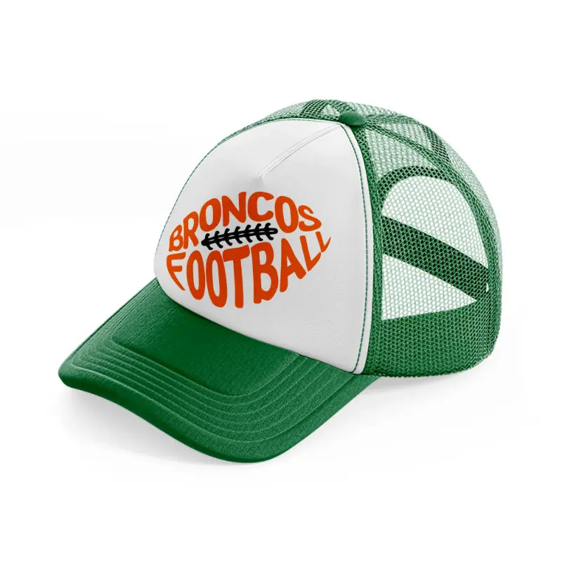 broncos football-green-and-white-trucker-hat