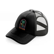 find me under tha palms-black-trucker-hat