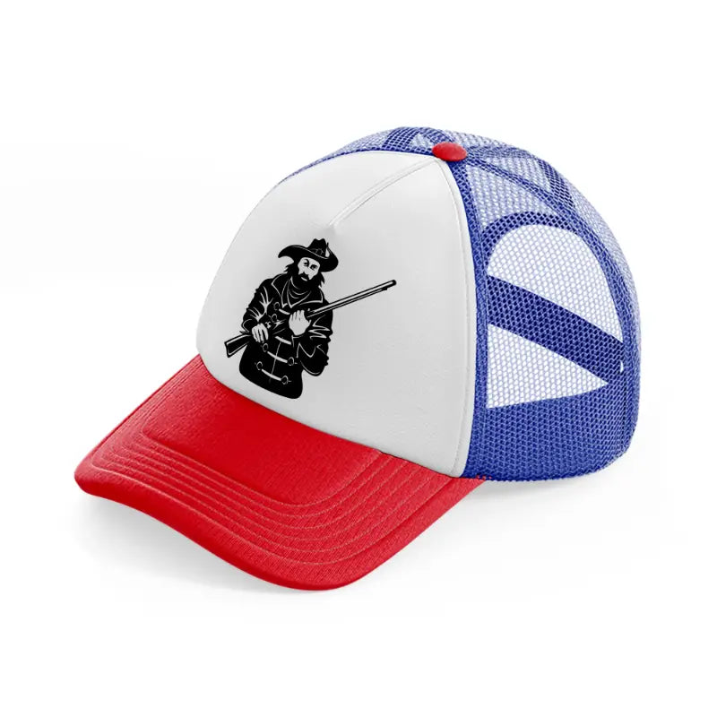 pirate with rifle multicolor trucker hat