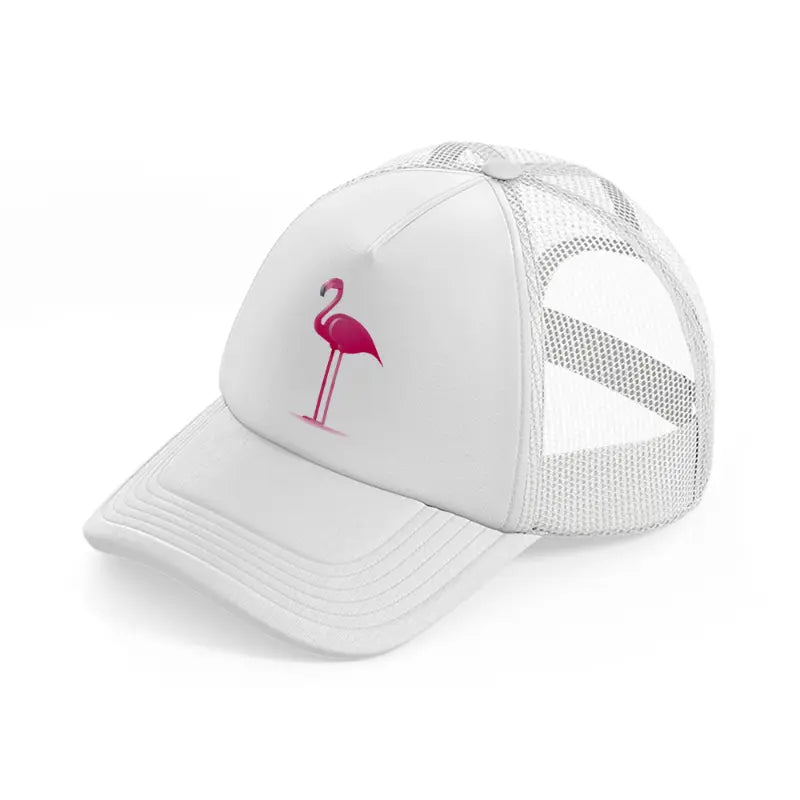 026 flamingo white trucker hat