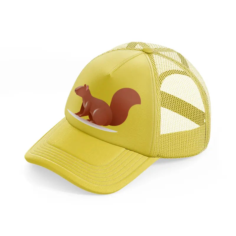 048-squirrel-gold-trucker-hat