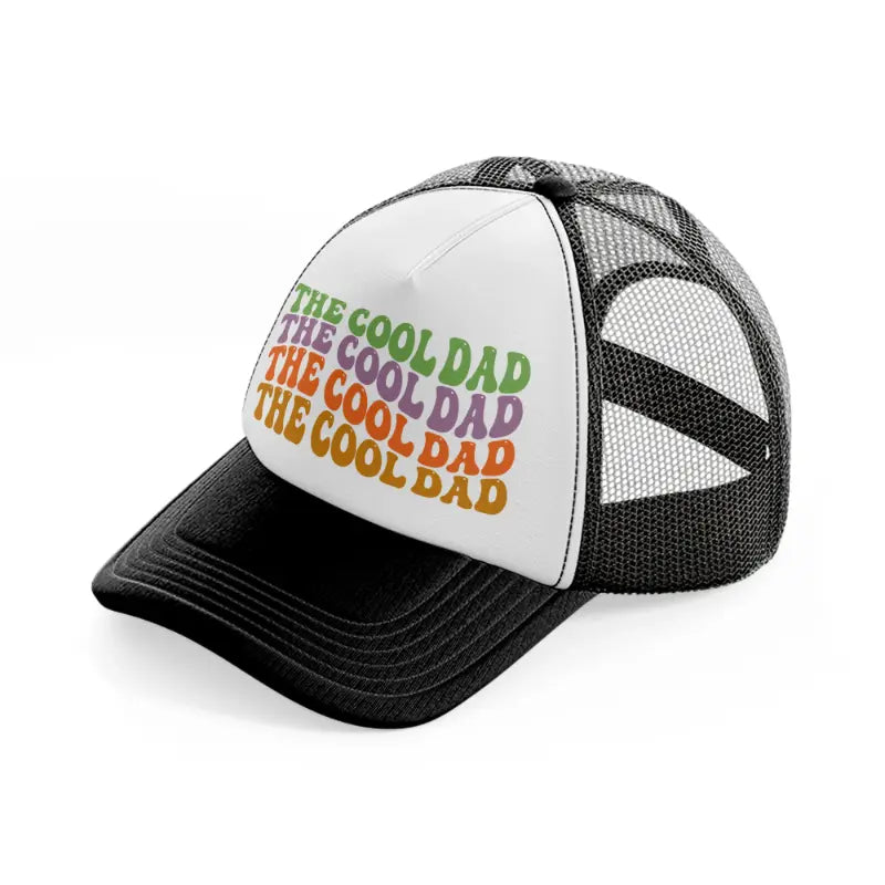 the cool cool dad-black-and-white-trucker-hat