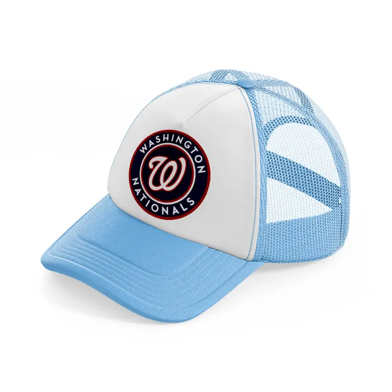 washington nationals white badge-sky-blue-trucker-hat