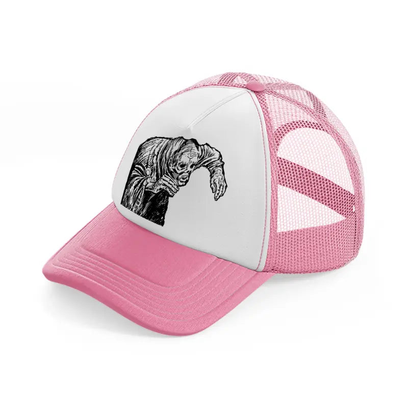 death walker pink and white trucker hat