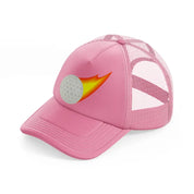 golf ball fire-pink-trucker-hat