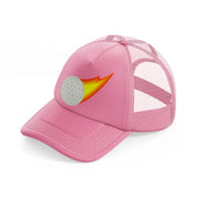 golf ball fire pink trucker hat