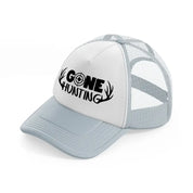 gone hunting deer-grey-trucker-hat