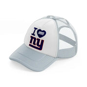 i love new york giants-grey-trucker-hat
