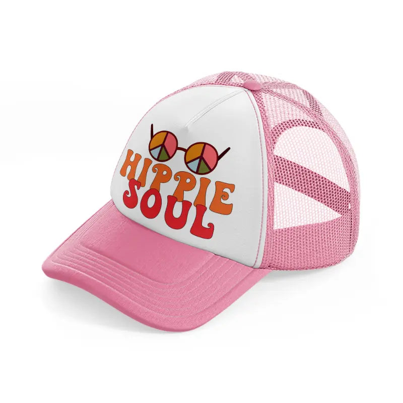 groovy quotes 11 pink and white trucker hat