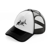 shark-black-and-white-trucker-hat