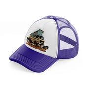 wanderlust purple trucker hat