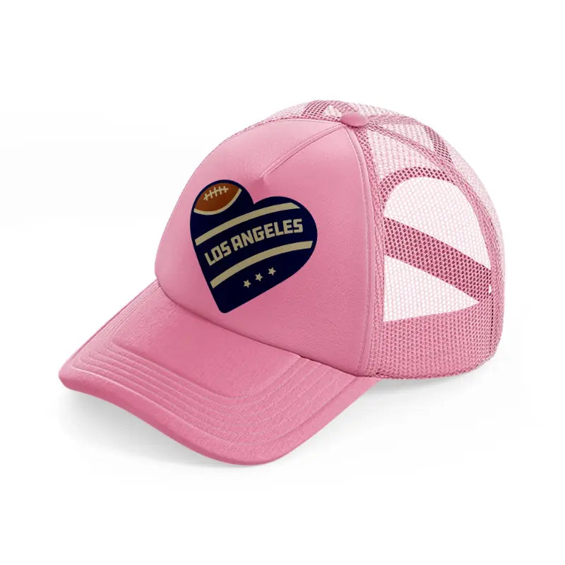 los angeles rams lover-pink-trucker-hat