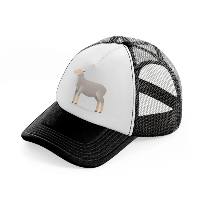 050-sheep-black-and-white-trucker-hat