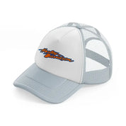 harley-davidson orange font-grey-trucker-hat