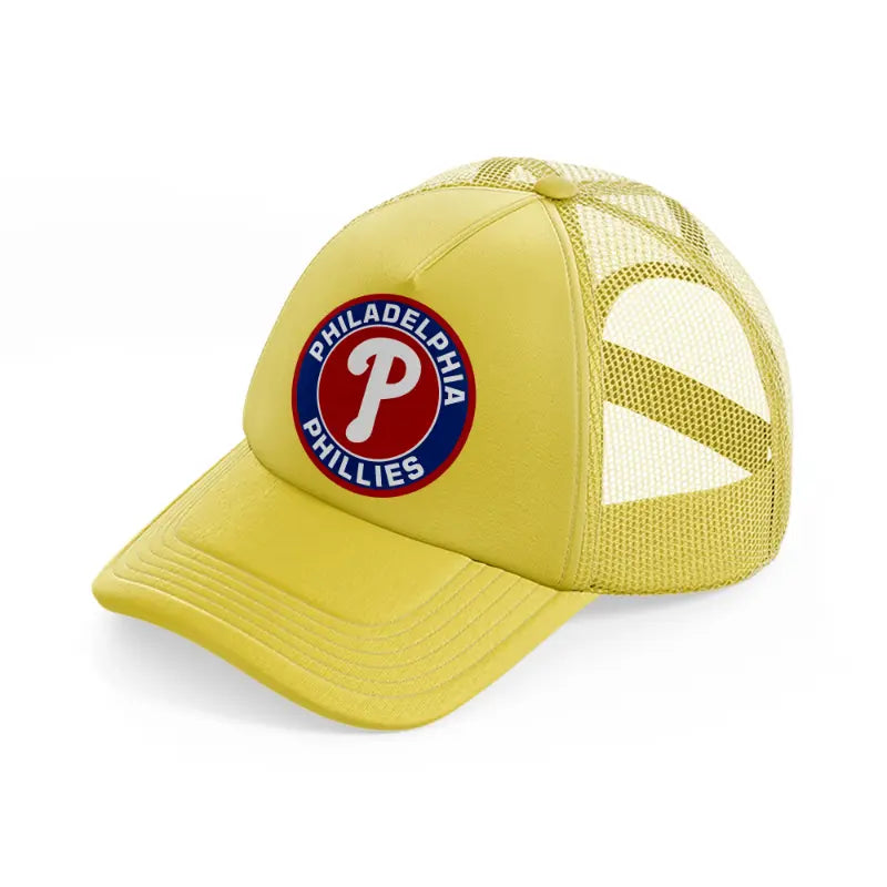 philadelphia phillies badge-gold-trucker-hat
