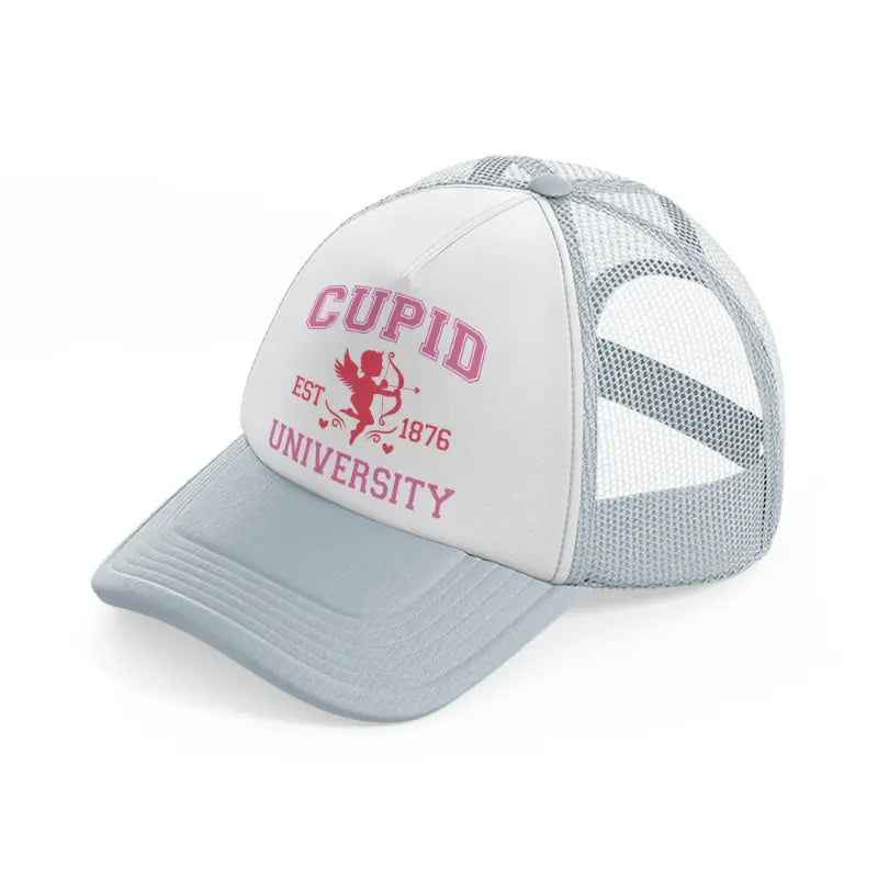 cupid university-grey-trucker-hat