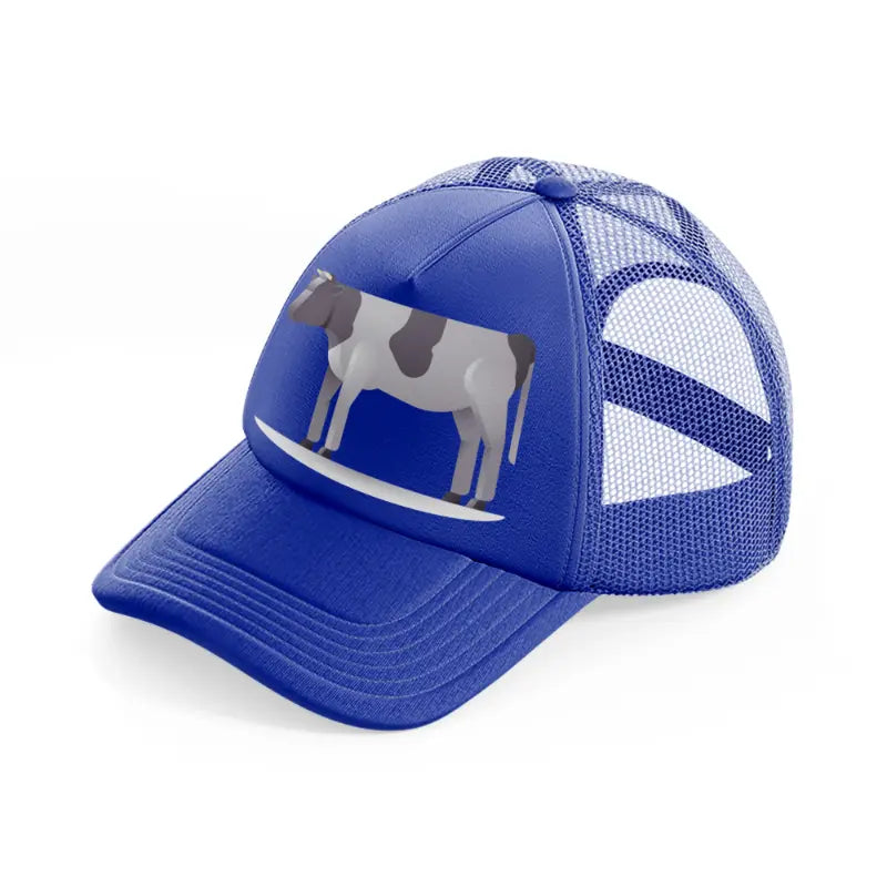 037 cow blue trucker hat