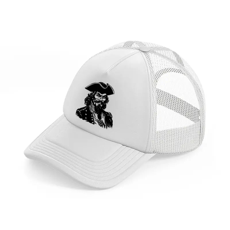 captain image white trucker hat