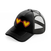 sunglasses black trucker hat